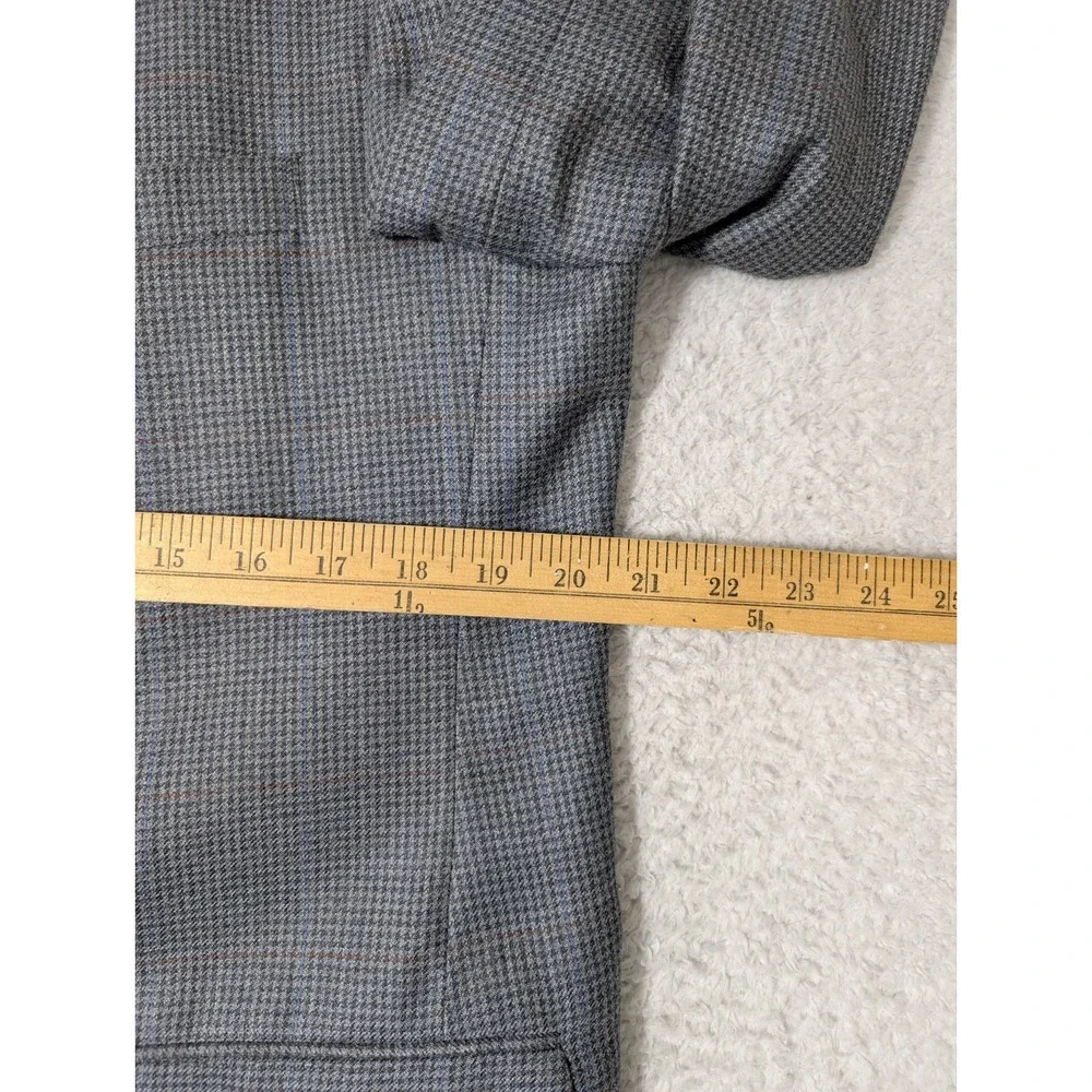 Brooks Brothers Men's 41R Wool/Silk Blazer Blue/Gray Houndstooth  Sports‎ Coat